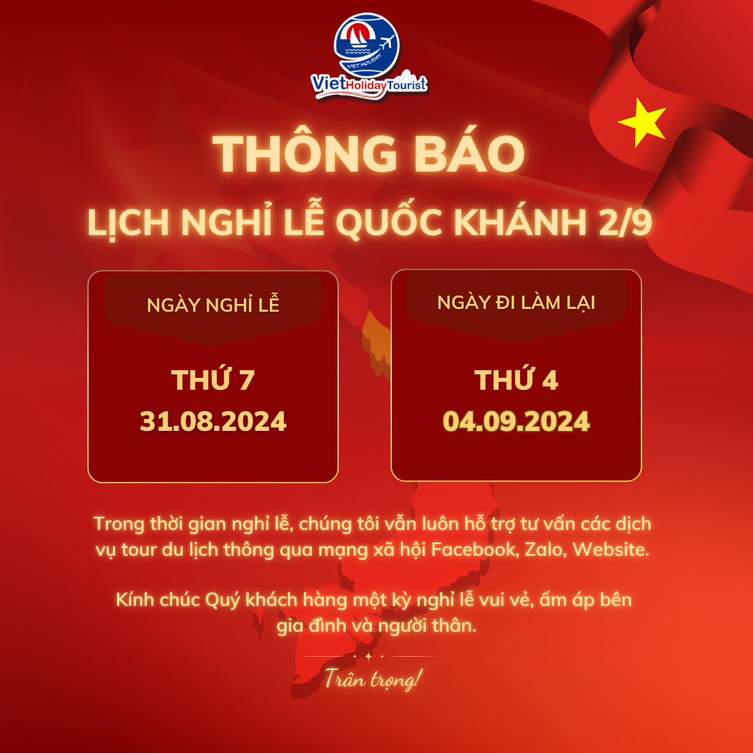 THÔNG BÁO NGHỈ LỄ 2-9