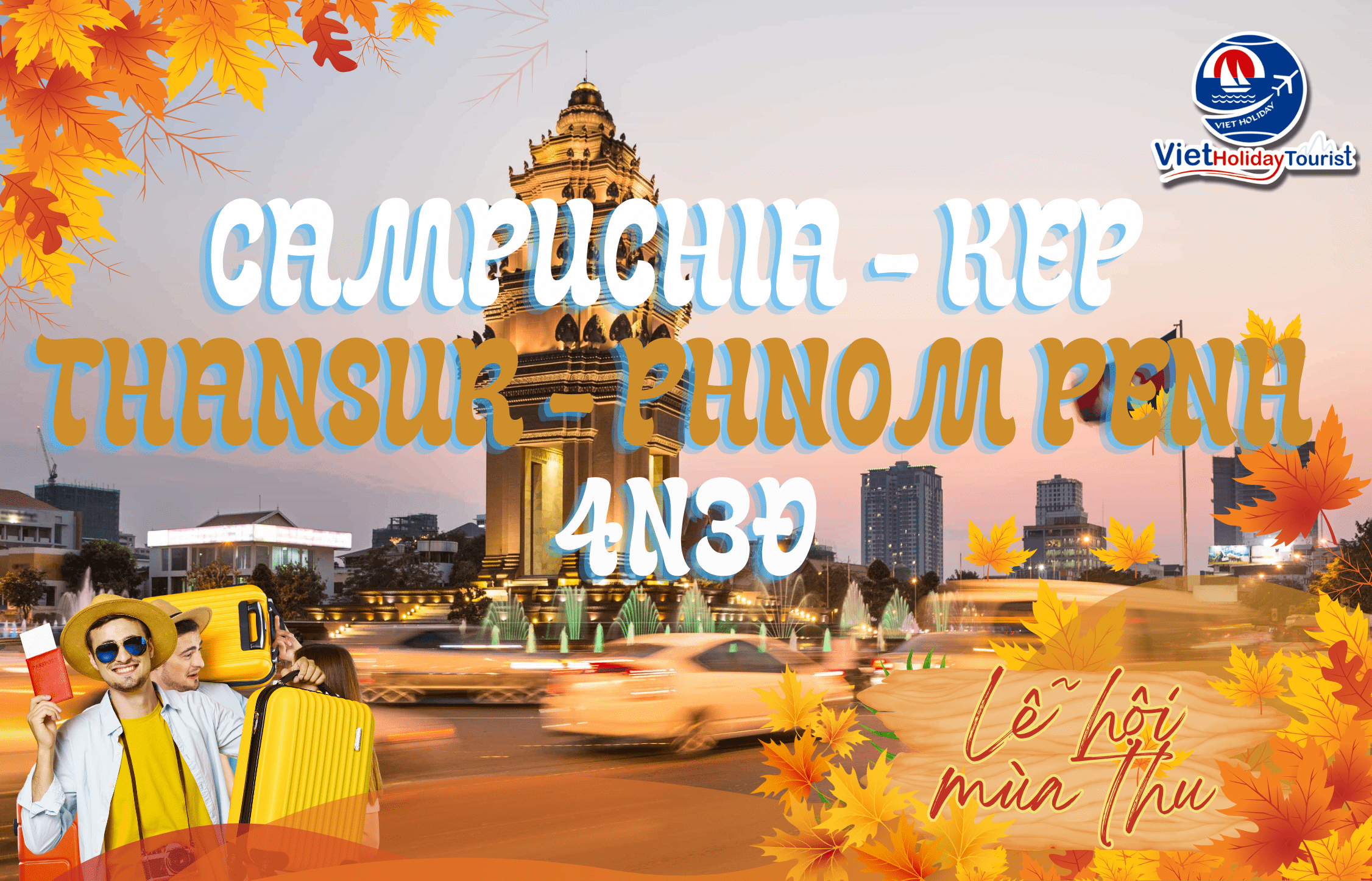 CAMPUCHIA - KEP – KOH THANSUR – PHNOM PENH 4N3Đ