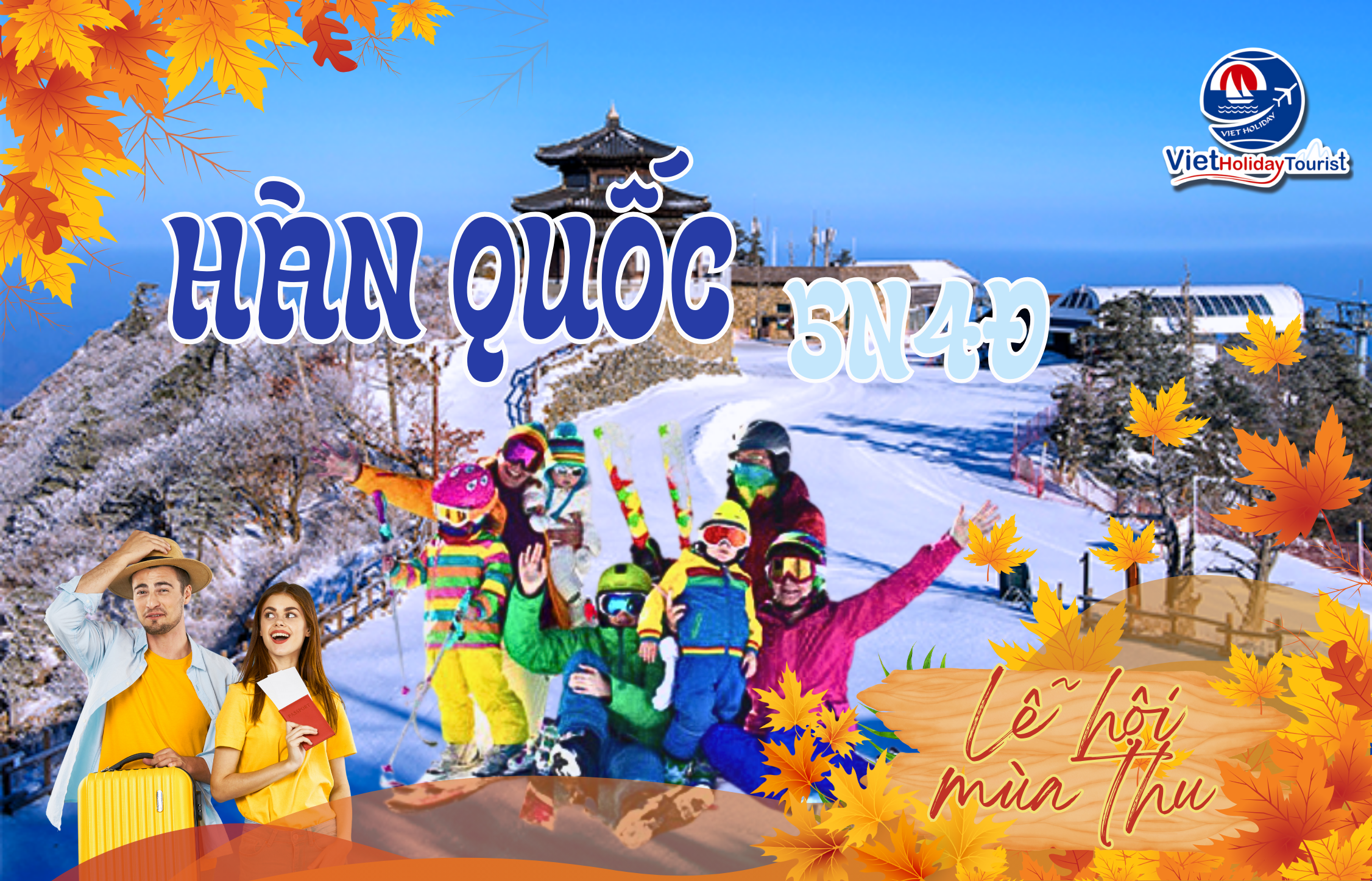 HÀN QUỐC SEOUL – NAMI ISLAND – TRƯỢT TUYẾT – LOTTE WORLD